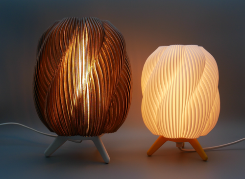 La lampe tourbillonnée rayée